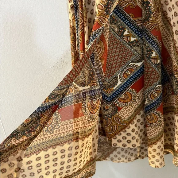 Bohemian Paisley Tank Top - Cream and Red - Picture 2 of 6